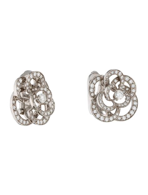 chanel camellia earrings replica|chanel look alike earrings.